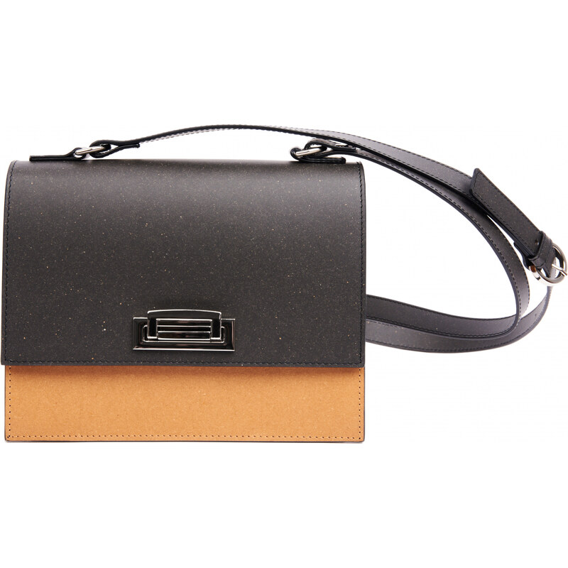 Pachet Geanta STAR Natural by Urban Vanilla, din piele naturala reciclata maro + Port card
