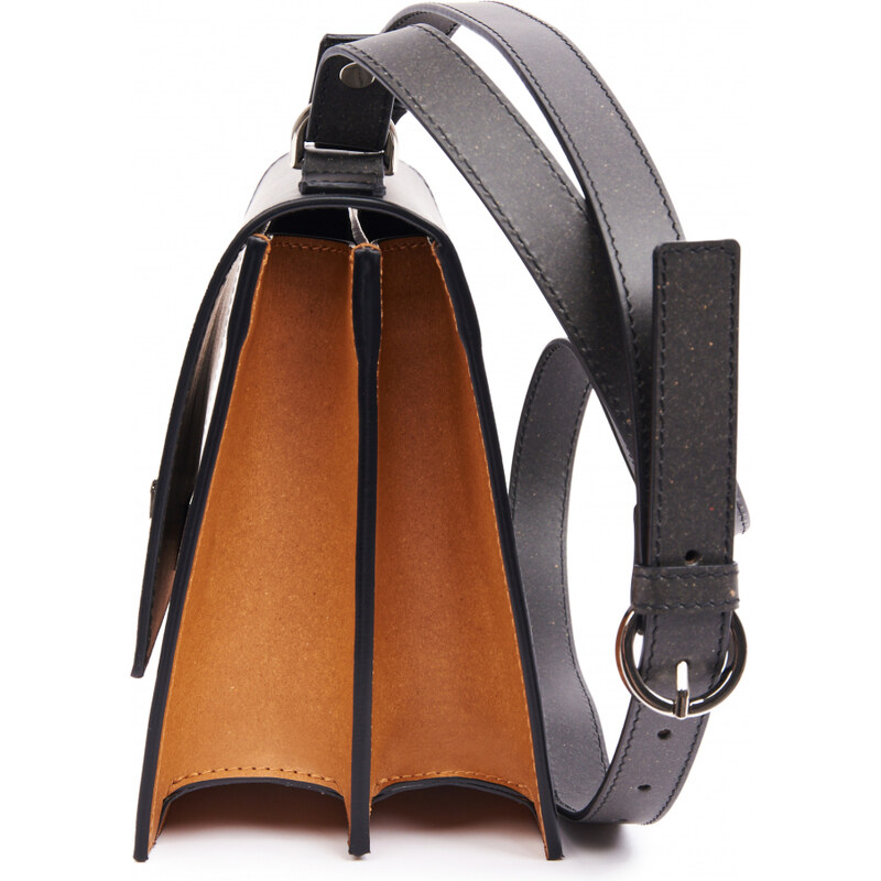 Pachet Geanta STAR Natural by Urban Vanilla, din piele naturala reciclata maro + Port card