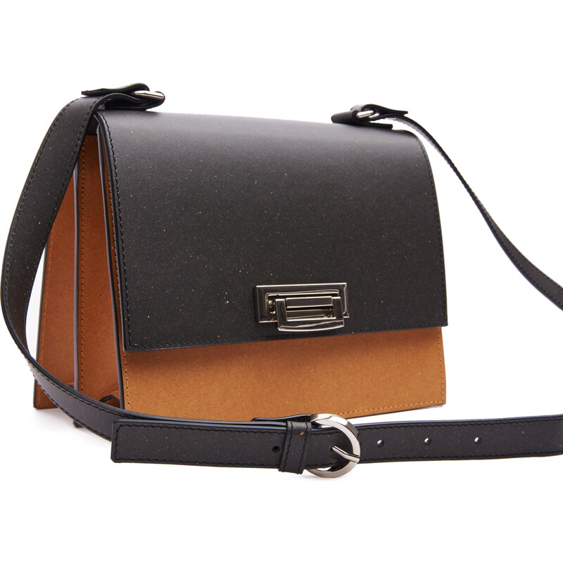 Pachet Geanta STAR Natural by Urban Vanilla, din piele naturala reciclata maro + Port card