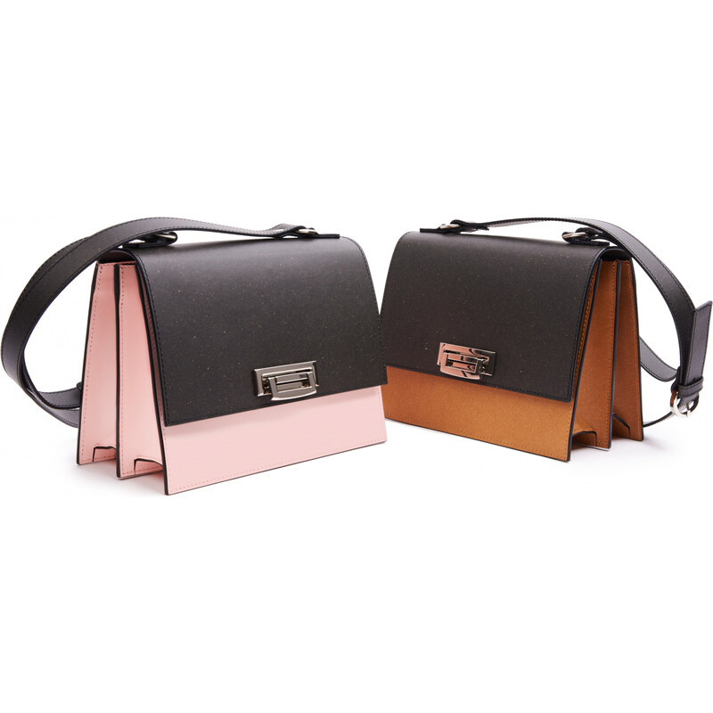 Pachet Geanta STAR Natural by Urban Vanilla, din piele naturala reciclata maro + Port card