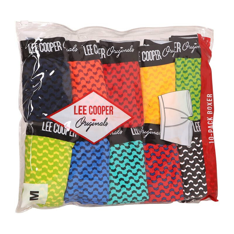 10PACK boxeri bărbați Lee Cooper multicolori (LCUBOX10P0103-1769862) 3XL