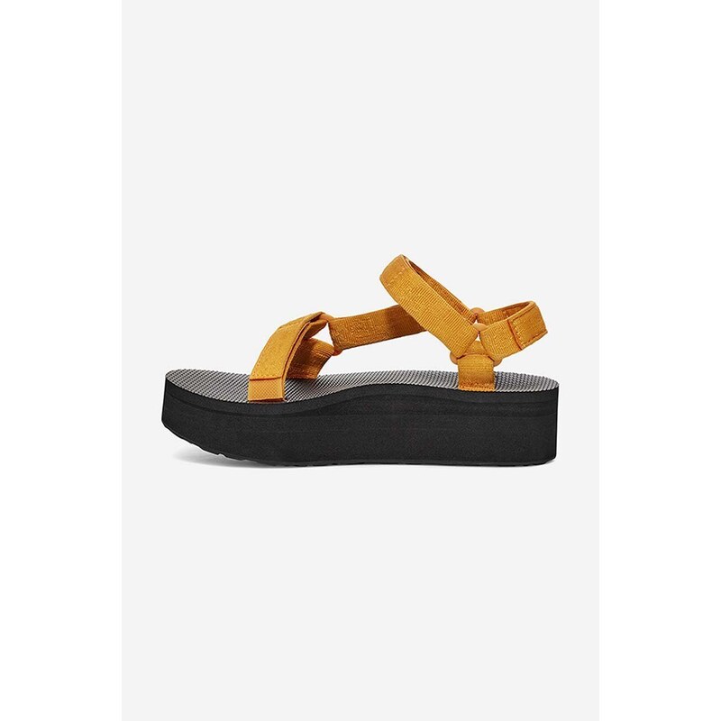 Teva sandale Flatform Universal Vegan femei, culoarea galben, cu platforma 1008844.TTSN-TTSN