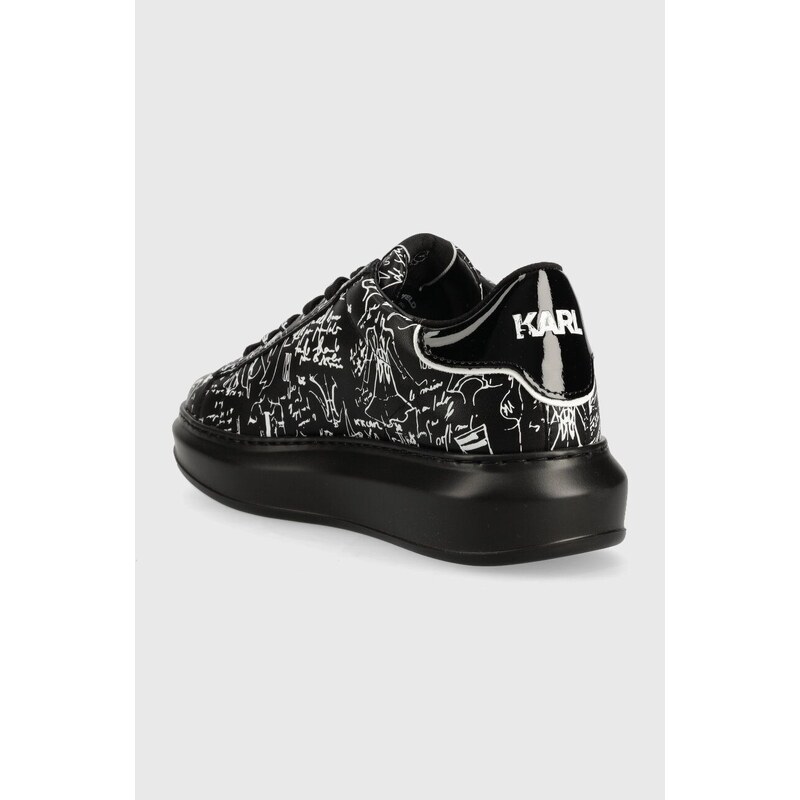 Karl Lagerfeld sneakers din piele KAPRI culoarea negru, KL62569