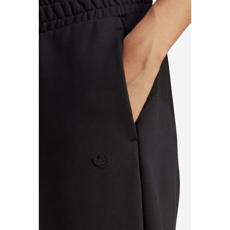 adidas Originals pantaloni de trening din bumbac culoarea negru, uni IB7329-black
