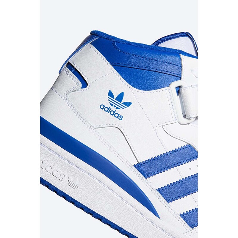 adidas Originals sneakers din piele Forum Mid culoarea alb, FY4976 FY4976-white