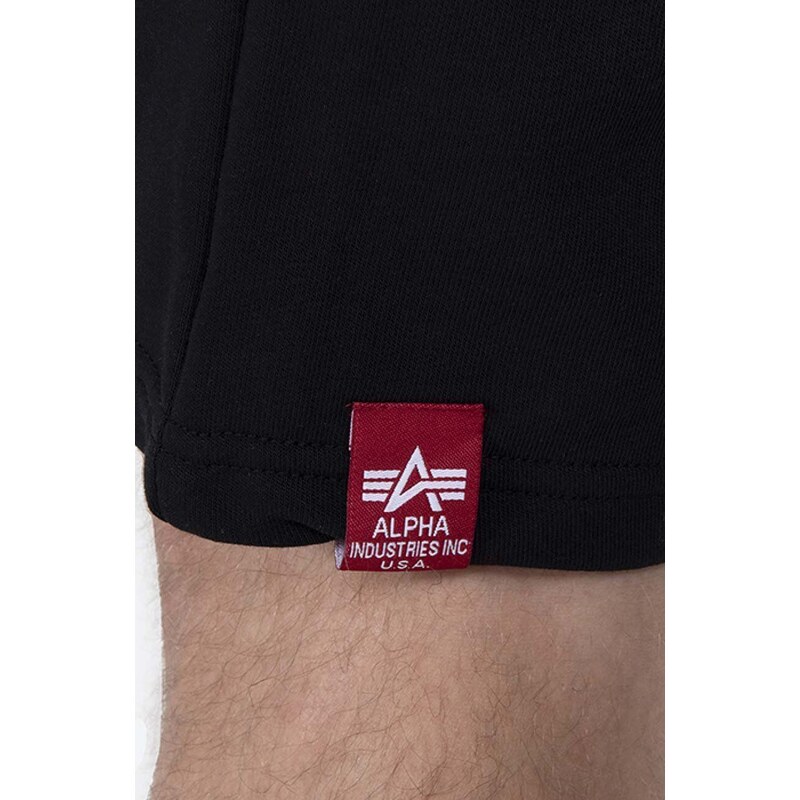 Alpha Industries pantaloni scurți Basic bărbați, culoarea negru 116364FP.583-black
