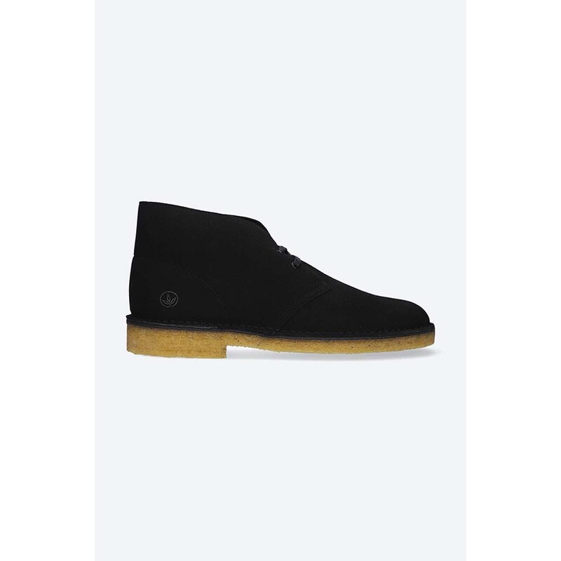 Clarks Originals pantofi Desert Boot bărbați, culoarea negru, 26162582