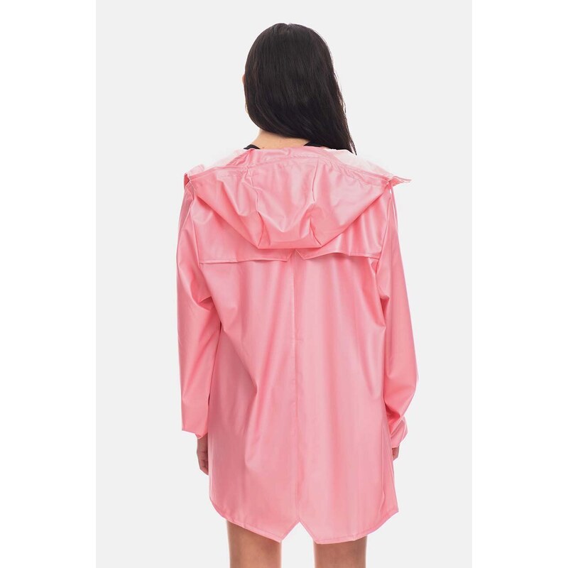 Rains geacă Essential Jacket culoarea roz, de tranziție, oversize 12010-PINK.SKY
