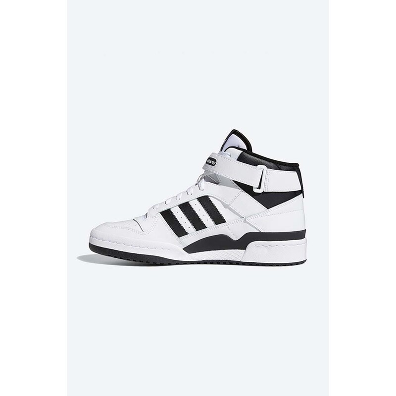 adidas Originals sneakers din piele Forum Mid culoarea alb, FY7939 FY7939-white