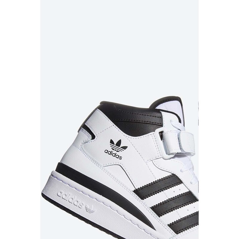 adidas Originals sneakers din piele Forum Mid culoarea alb, FY7939 FY7939-white