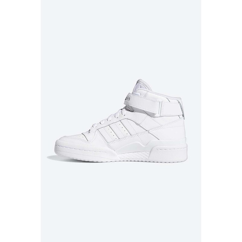 adidas Originals sneakers din piele Forum Mid J culoarea alb, FZ2086 FZ2086-white