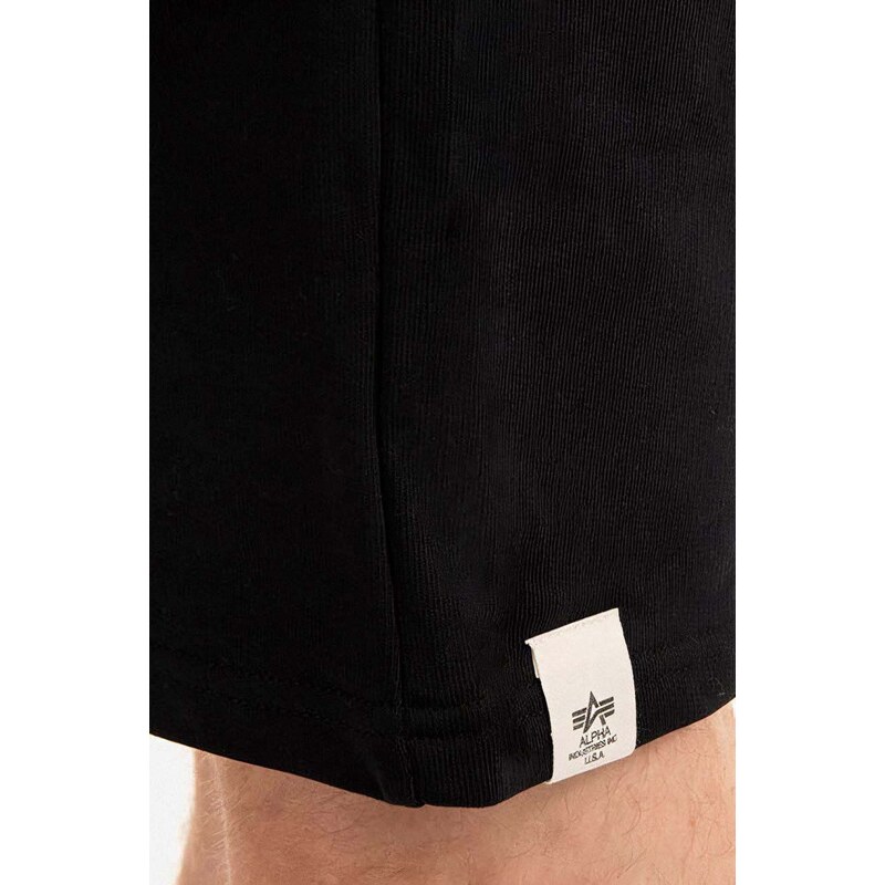 Alpha Industries pantaloni scurți din bumbac culoarea negru 106365.649-black