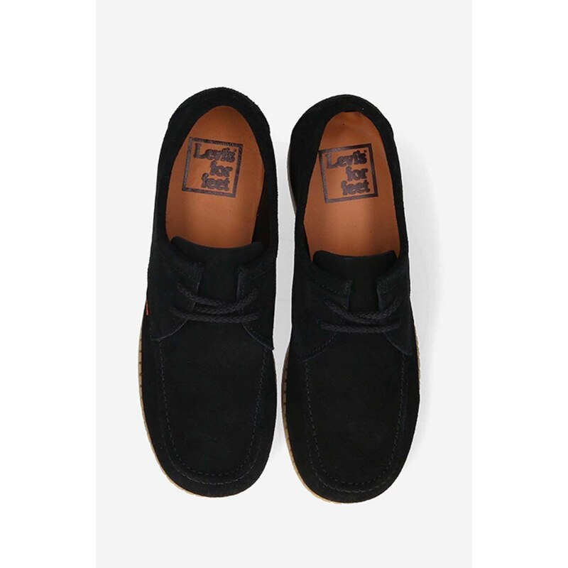 Levi's Footwear&Accessories pantofi de piele întoarsă D7353.0002 RVN 75 bărbați, culoarea negru D7353.0002-black