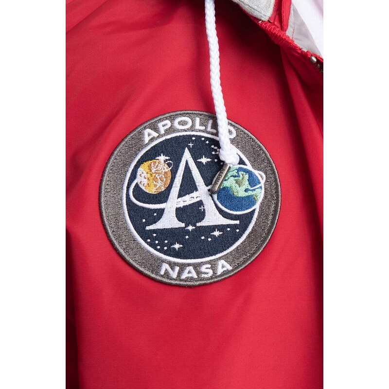 Alpha Industries geacă bomber Alpha Industries MA-1 Zip Hood Apollo 136106 665 bărbați, culoarea roșu, de tranziție 136106.665-red