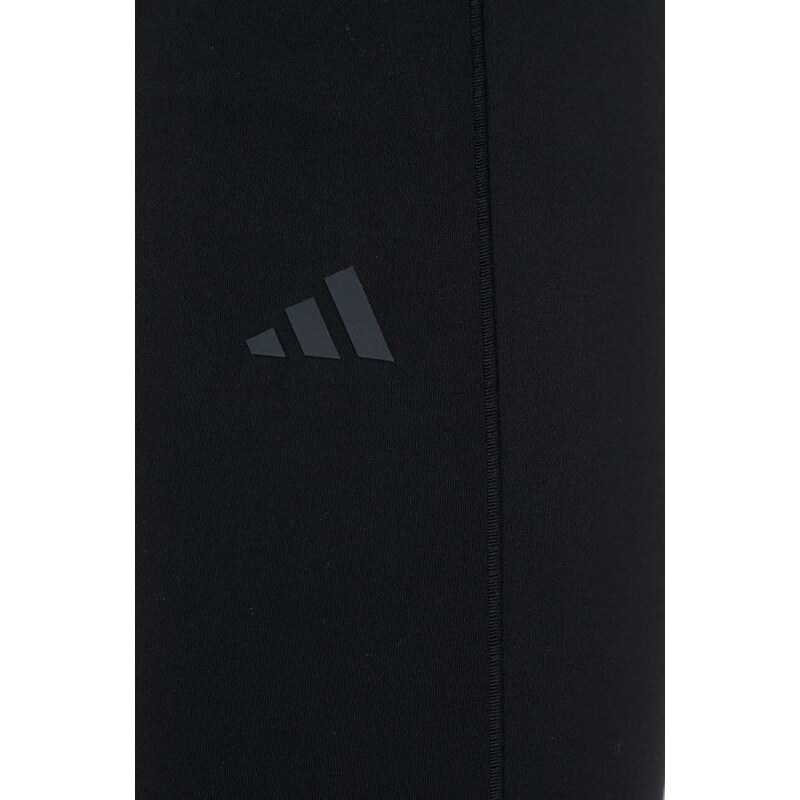 adidas Performance leggins de antrenament culoarea negru, neted