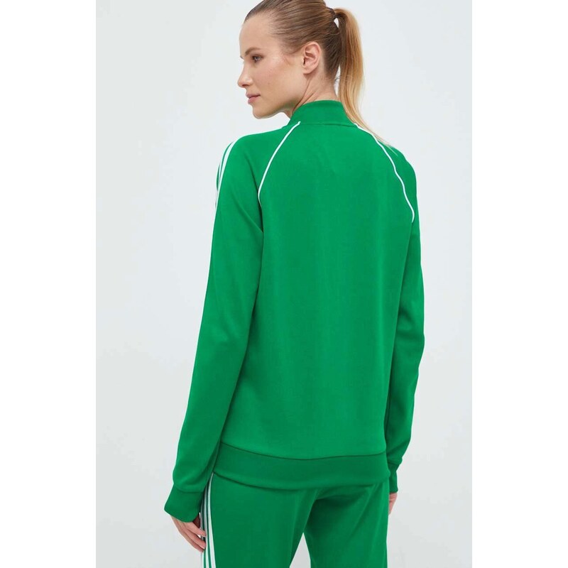 adidas Originals bluză femei, culoarea verde, cu imprimeu IK4030