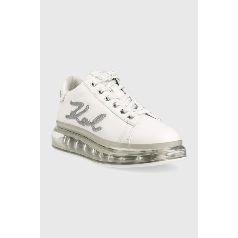 Karl Lagerfeld sneakers din piele KAPRI KUSHION culoarea alb, KL62610F