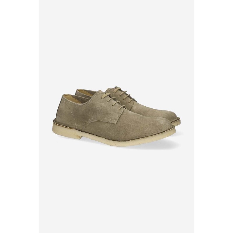 Astorflex pantofi de piele întoarsă Derby Uomo bărbați, culoarea gri COASTFLEX.001-STONE