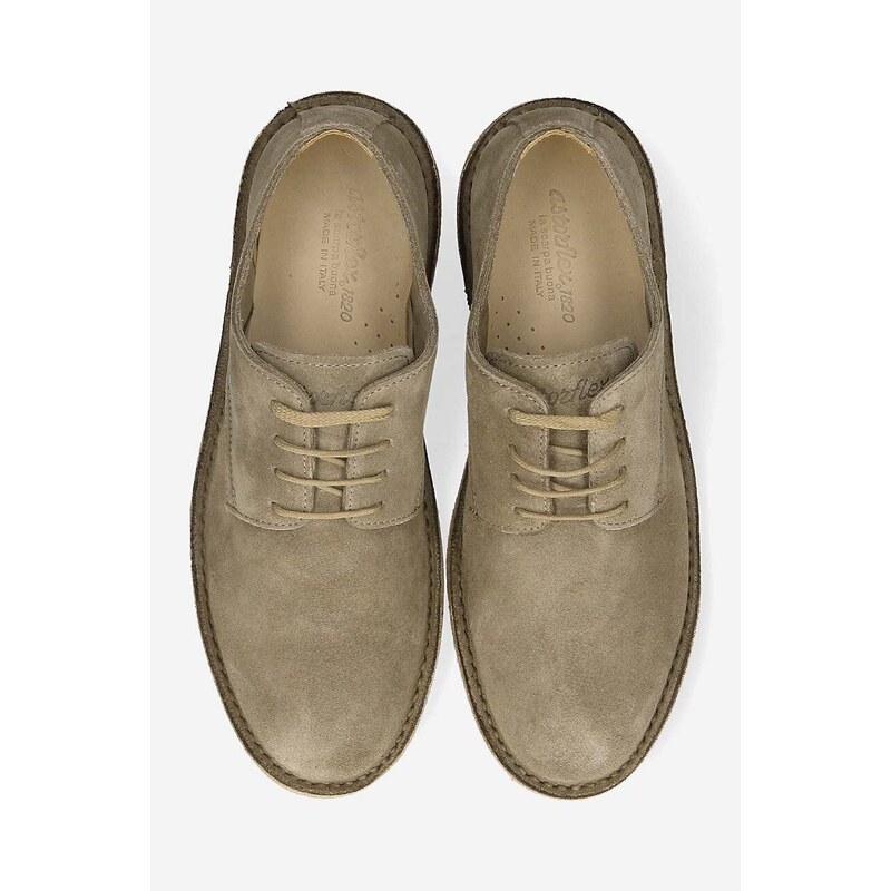 Astorflex pantofi de piele întoarsă Derby Uomo bărbați, culoarea gri COASTFLEX.001-STONE
