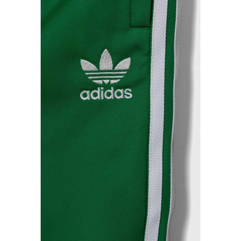 adidas Originals pantaloni de trening pentru copii culoarea verde, cu imprimeu