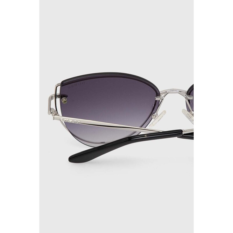 Guess ochelari de soare femei, culoarea argintiu