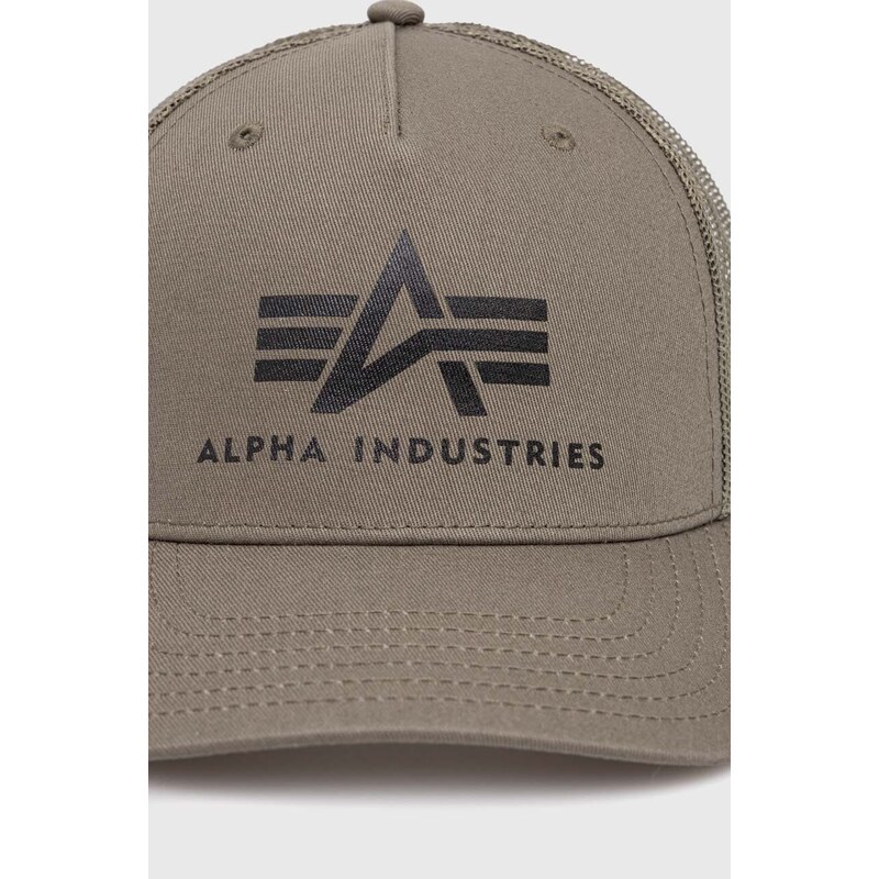 Alpha Industries șapcă culoarea verde, cu imprimeu 186902.257-DarkGreen