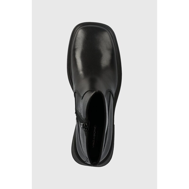 Vagabond Shoemakers cizme de piele DORAH femei, culoarea negru, cu toc plat, 5656.001.20