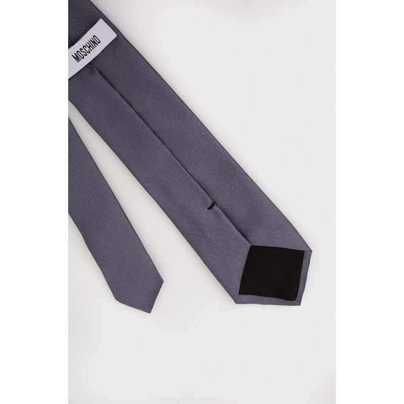 Moschino cravata culoarea gri