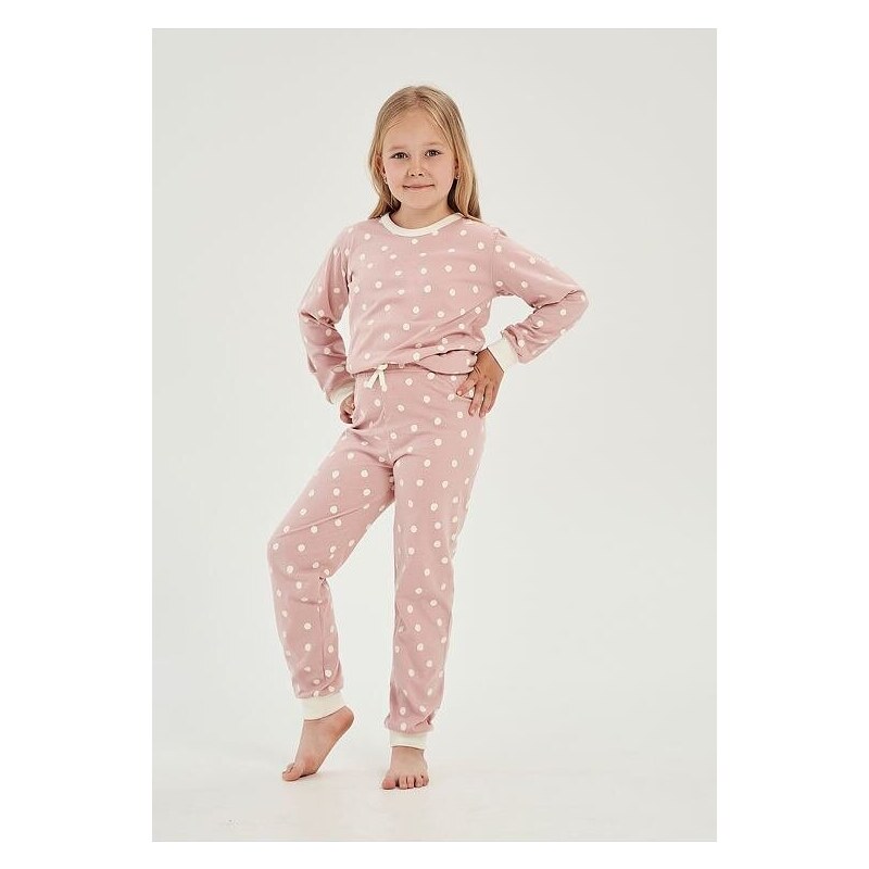 Taro Pijamale fete Chloe roz cu buline