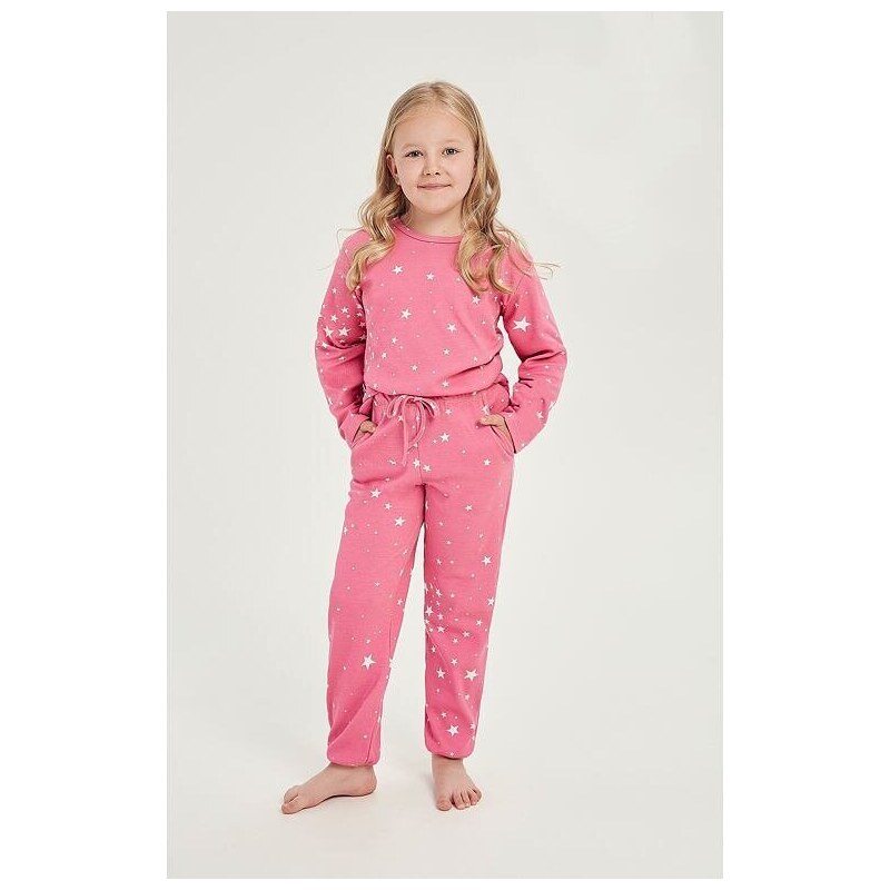 Taro Pijamale fete Erika roz cu stele
