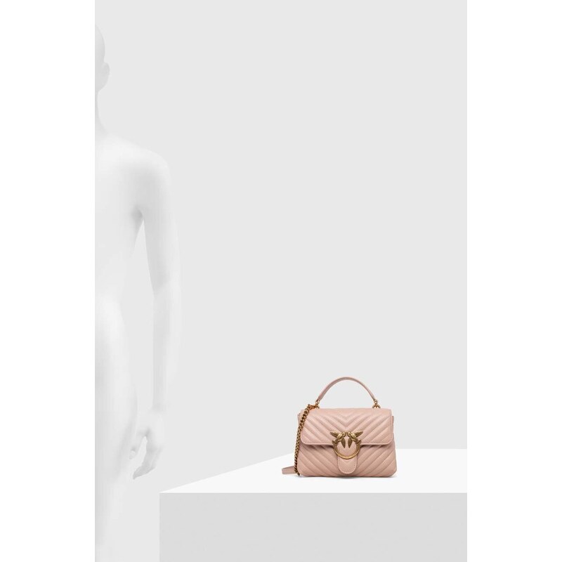 Pinko poseta de piele culoarea roz