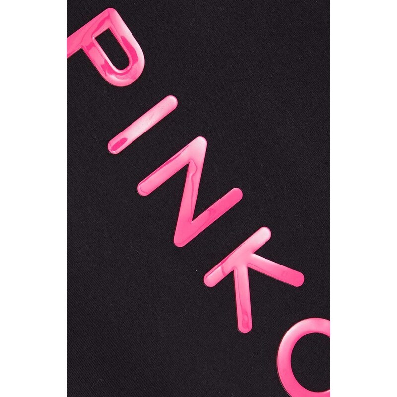 Pinko tricou din bumbac culoarea negru