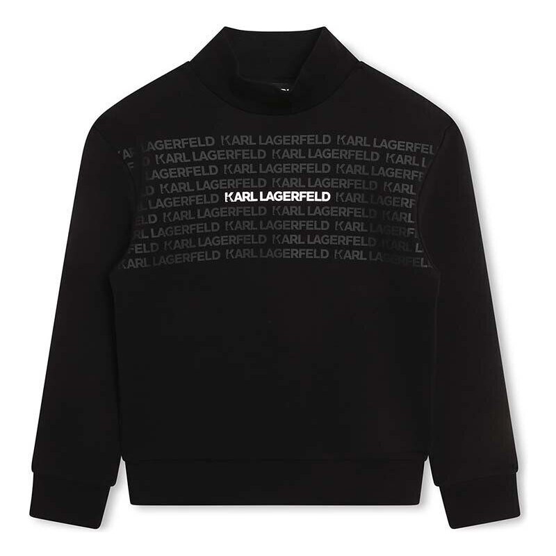 Karl Lagerfeld bluza copii culoarea negru, cu imprimeu