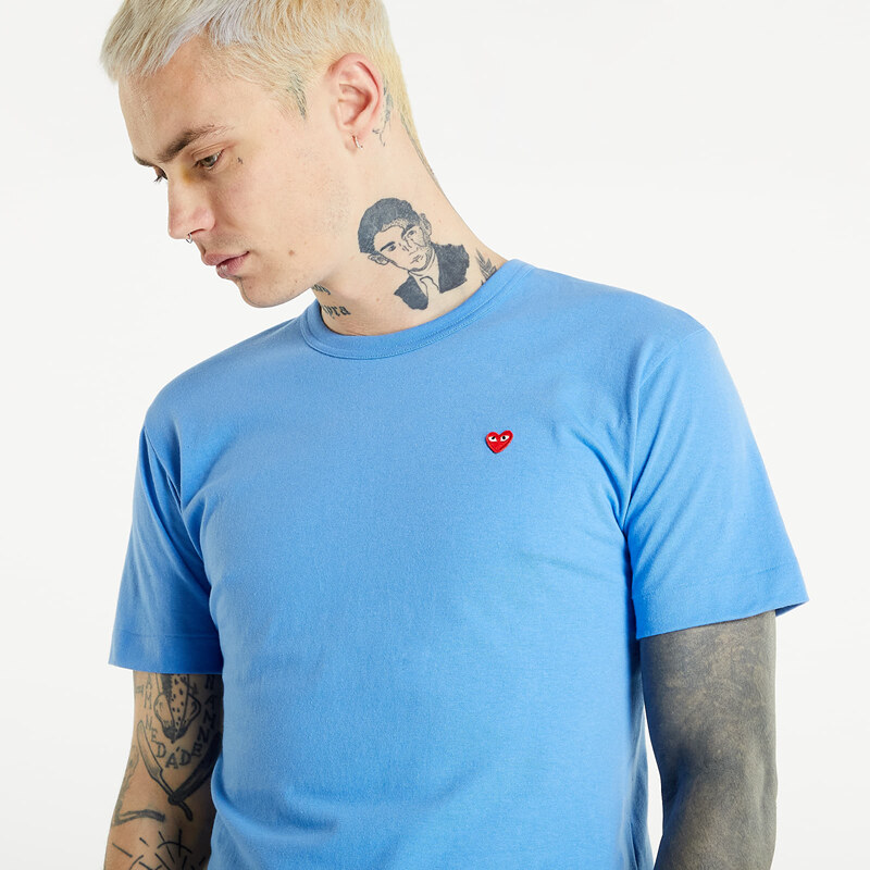 Tricou pentru bărbați Comme des Garçons PLAY Heart Logo Tee Blue