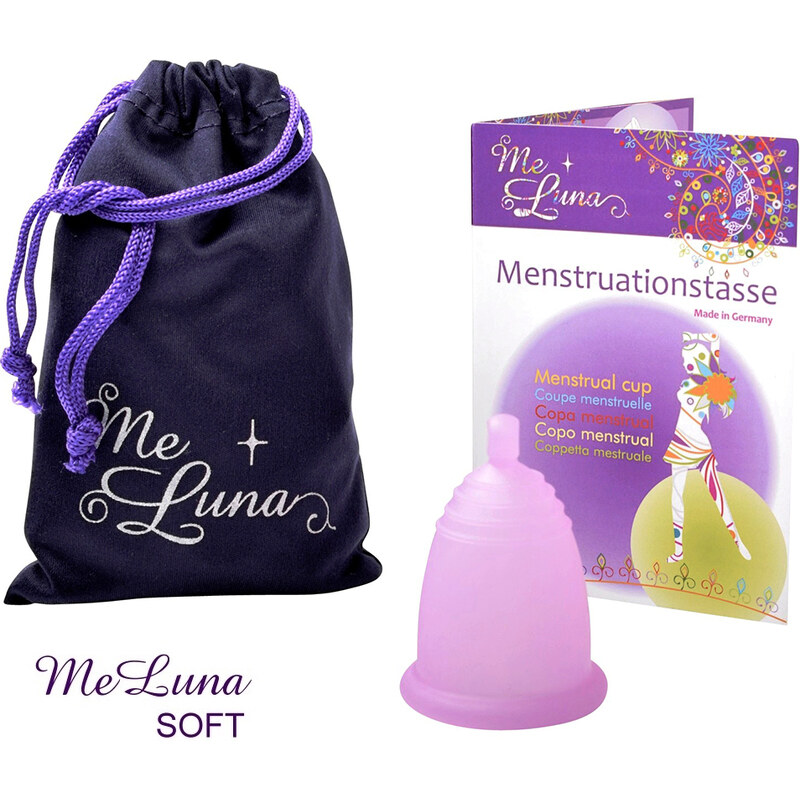 Cupa menstruală Me Luna Soft M cu minge roz (MELU002)