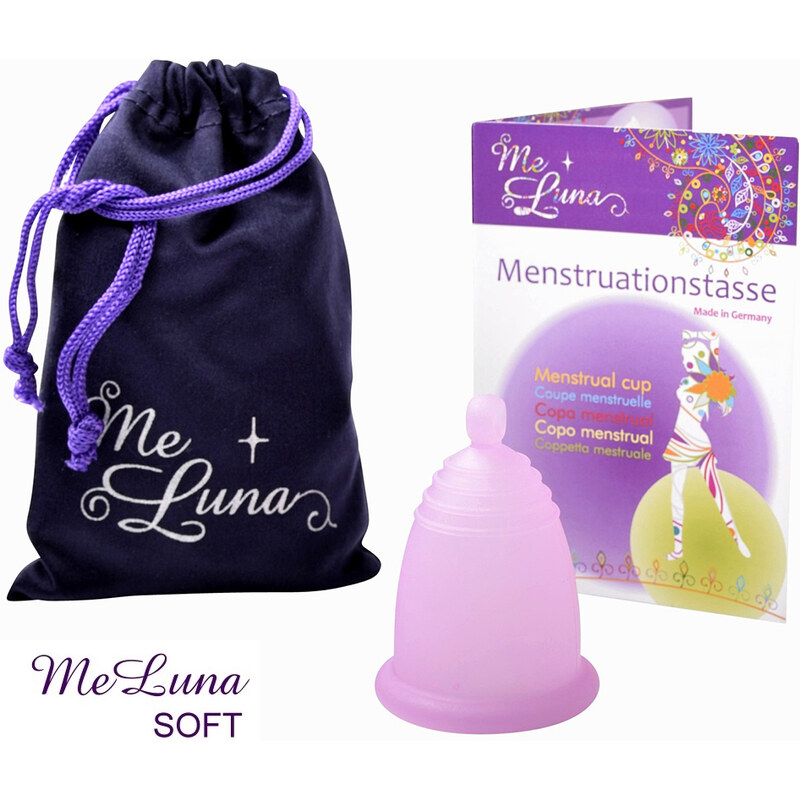 Cupa menstruală Me Luna Soft L cu minge roz (MELU003)
