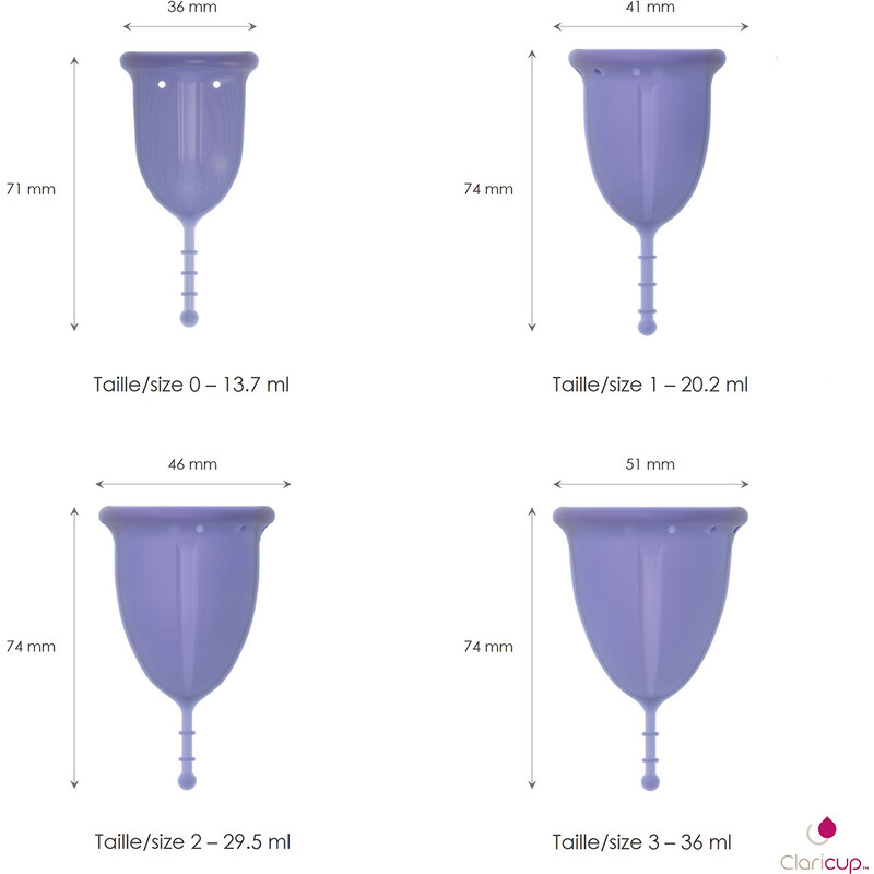 Cupa menstruală Claricup Violet 3 (CLAR08)