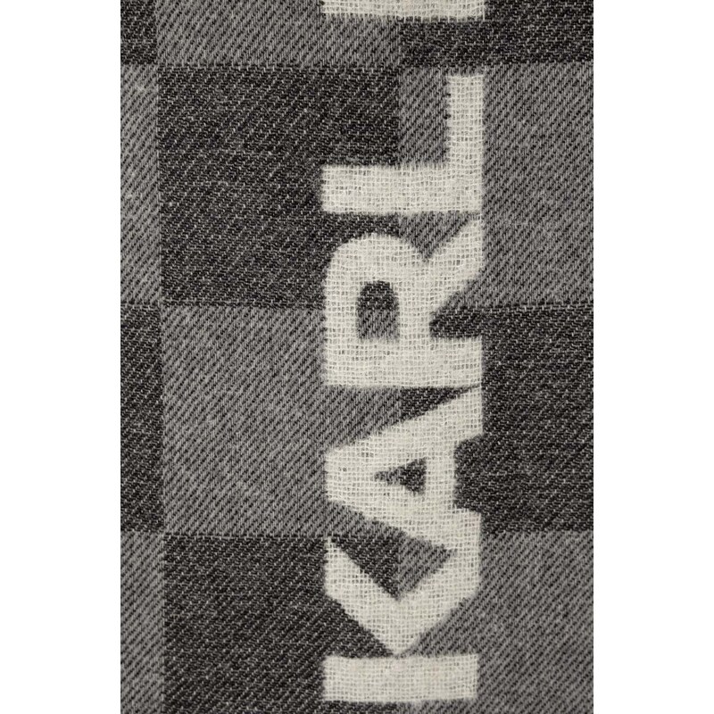 Karl Lagerfeld esarfa de lana culoarea gri, modelator