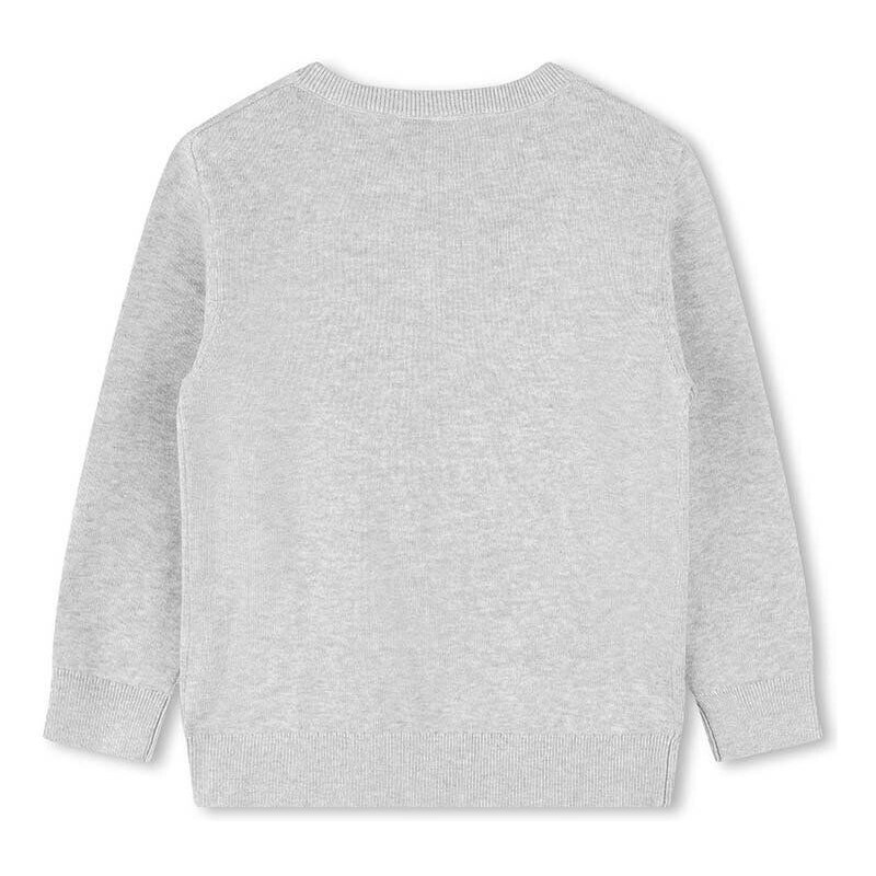 BOSS pulover de bumbac pentru copii culoarea gri, light