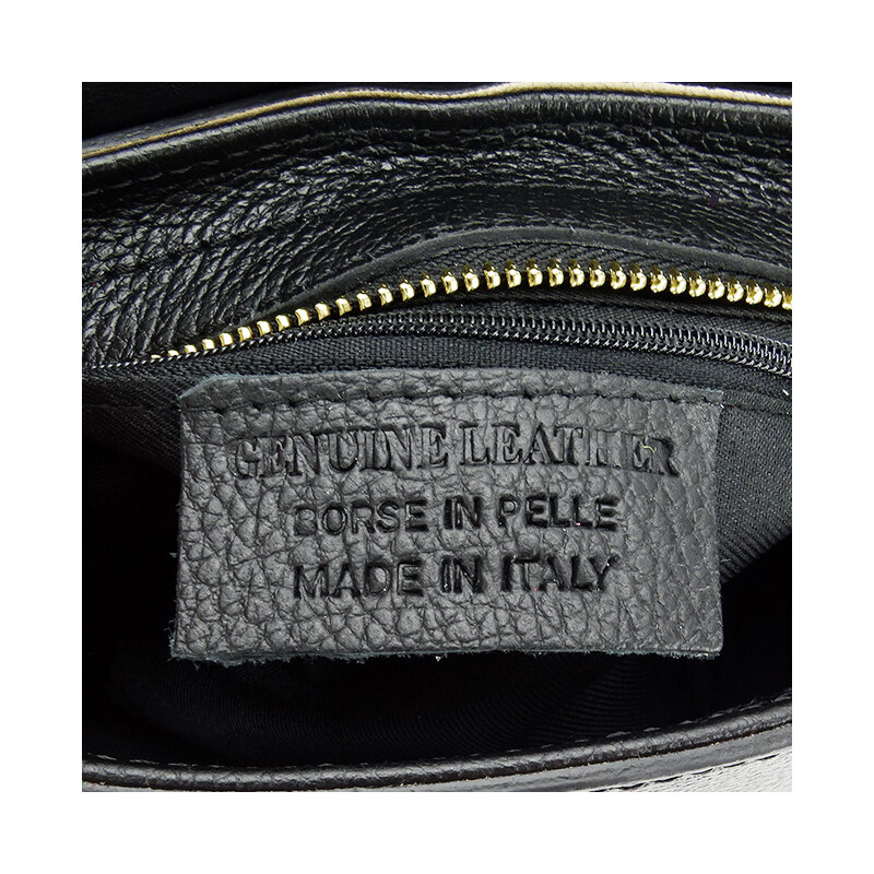 Made in Italy Geanta mica din piele naturala 8958 124 Negru