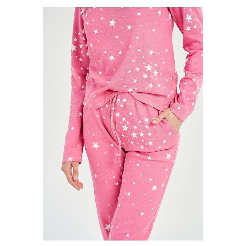 Taro Pijamale damă Erika roz cu steluțe