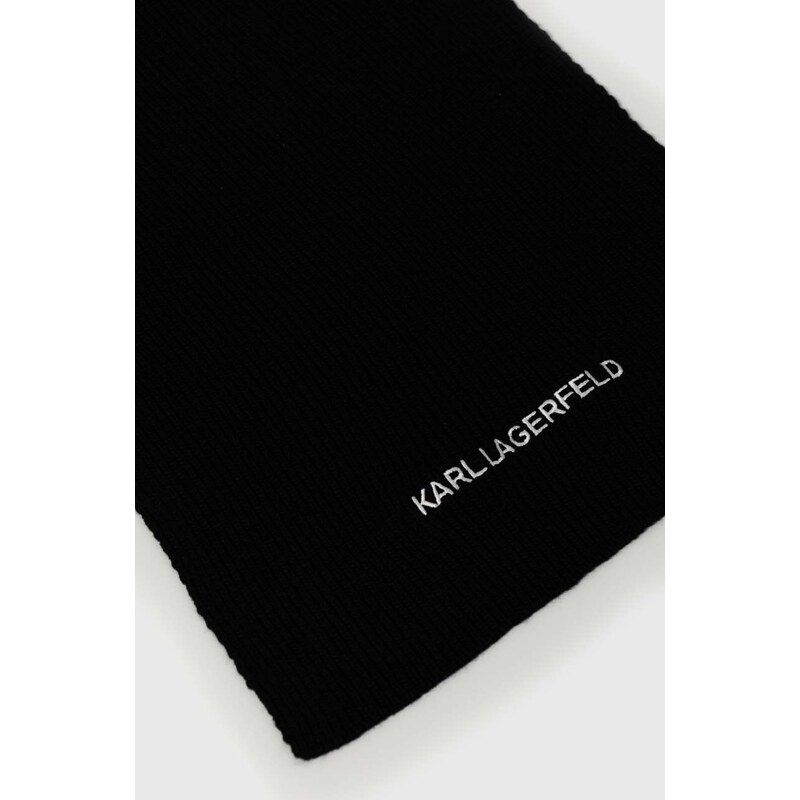 Karl Lagerfeld esarfa din amestec de lana culoarea negru, melanj