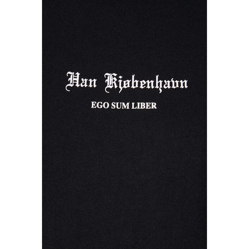 Han Kjøbenhavn tricou din bumbac culoarea negru, uni