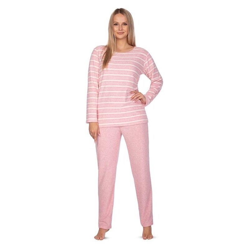 Regina Pijamale de damă Agata roz cu dungi