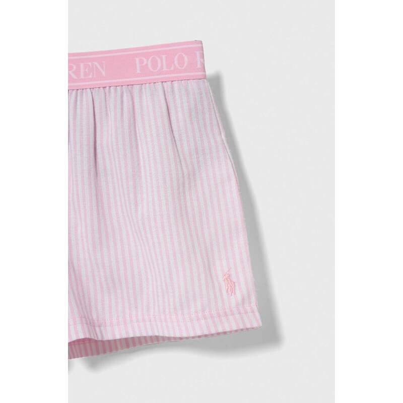 Polo Ralph Lauren pijama copii culoarea roz, modelator