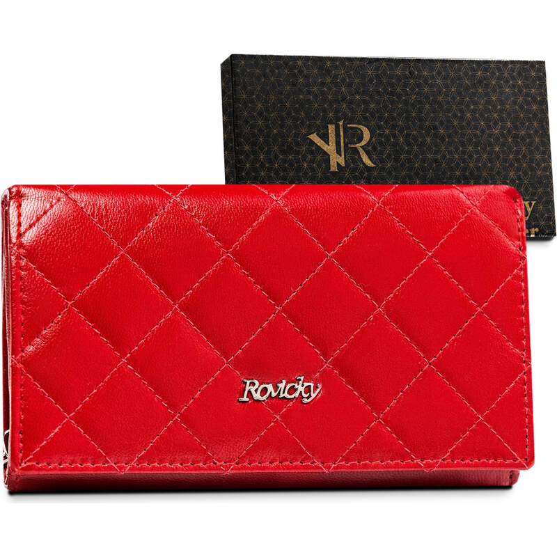 Portofel dama din piele naturala Rovicky PTR-R-RD-21-GCL-Q-3936 R