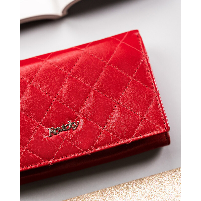 Portofel dama din piele naturala Rovicky PTR-R-RD-21-GCL-Q-3936 R