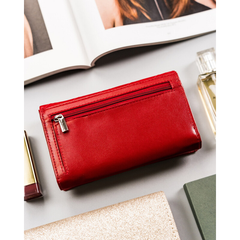 Portofel dama din piele naturala Rovicky PTR-R-RD-21-GCL-Q-3936 R