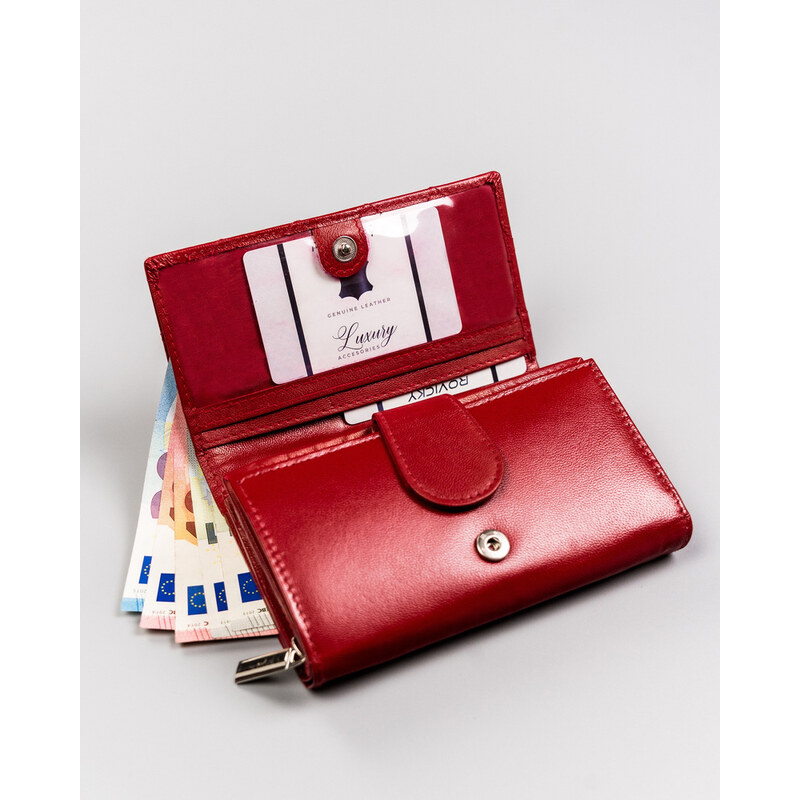 Portofel dama din piele naturala Rovicky PTR-R-RD-21-GCL-Q-3936 R