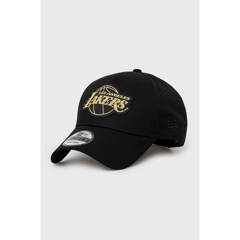 New Era șapcă de baseball din bumbac Los Angeles Lakers culoarea negru, cu imprimeu, 60364419